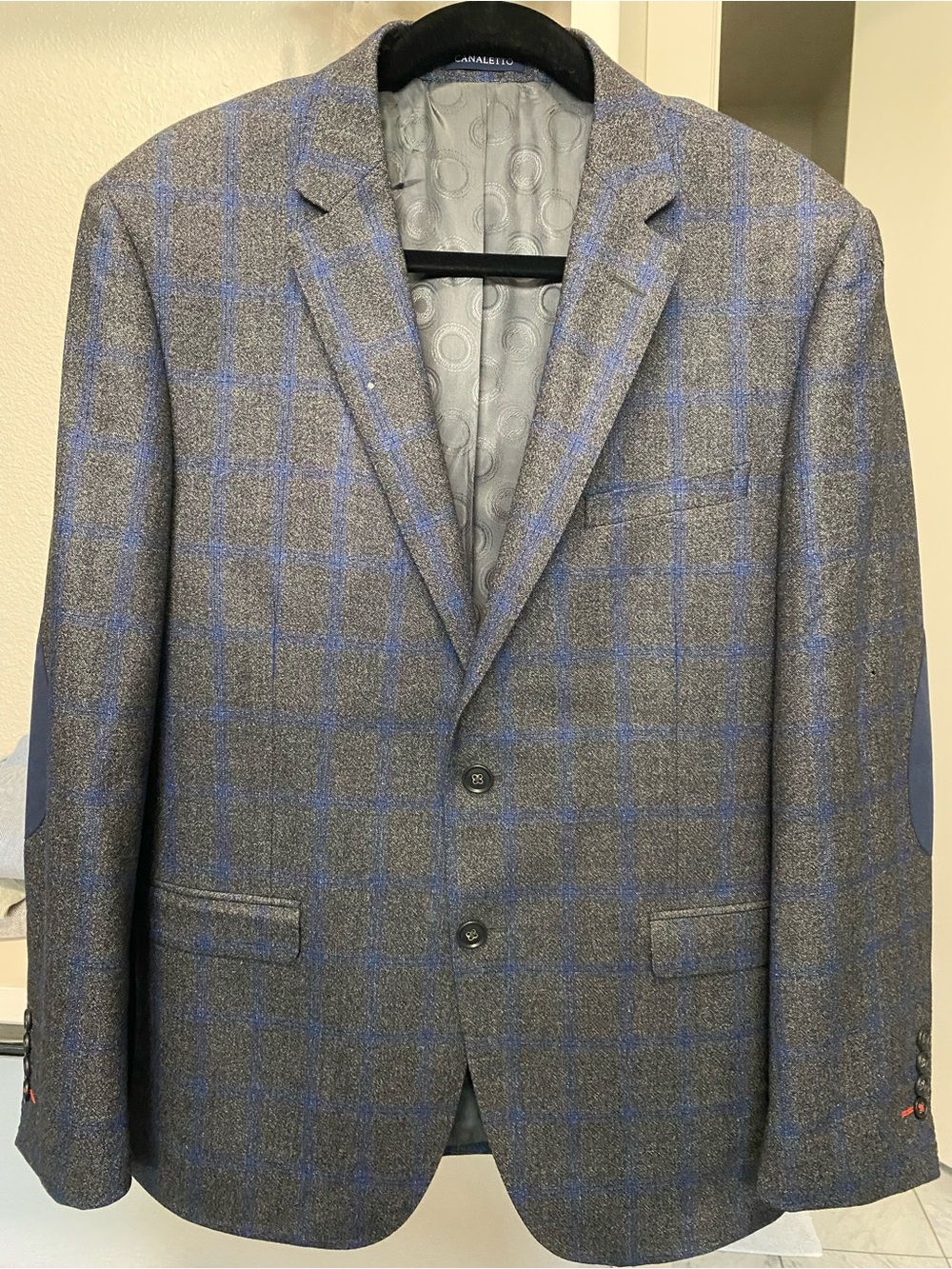 Like new Canaletto plaid wool sport coat suit jacket